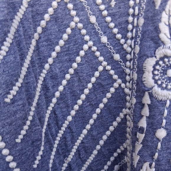 💐 Johnny Was Inticate Floral Short Sleeve Top Tunic Sz.XS - Picture 12 of 14